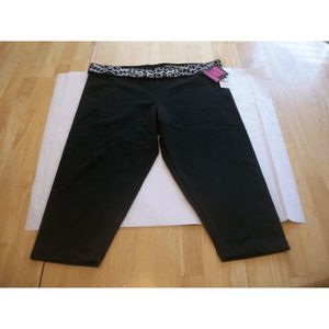 NEW Women's Size Small VICTORIA'S SECRET Yoga Short Crop Leggings Black 11038801